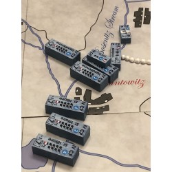 Austerlitz 1805  en 3D (blocs en bois et étiquettes)