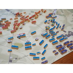 Waterloo 1815  en 3D (blocs en bois et étiquettes)