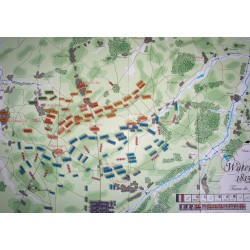 Waterloo 1815  en 3D (blocs en bois et étiquettes)